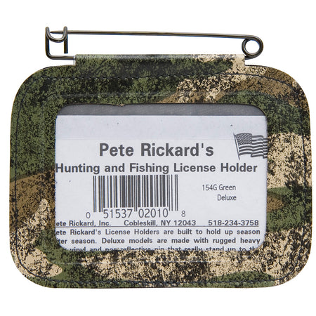 Rickards Camo Single Hunting License Holder with Pin