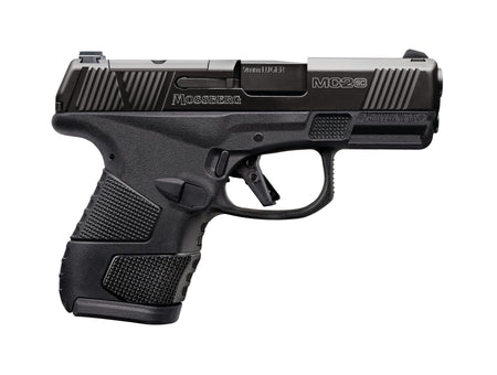 Mossberg 89045 MC2sc Sub-Compact 9mm Luger 3.40" 10+1 Matte Black DLC Stainless Steel with Optics Cut Aggressive Textured Black Polymer Grip with Cross-Bolt Safety