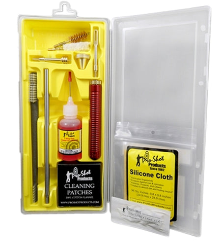 Pro-Shot Classic Box Kit .45 Cal Handgun Cleaning Set with Yellow Case