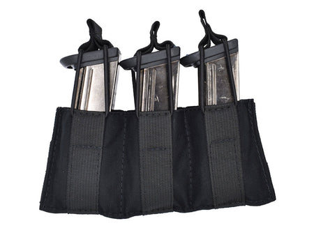 TacShield MOLLE Triple Speed Load Pistol Magazine Pouch Black