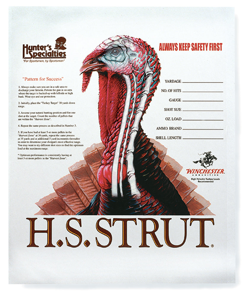 HS Strut 06850 Turkey Paper Shotgun Patterning Target Multi-Color 11" x 11" 12 PK