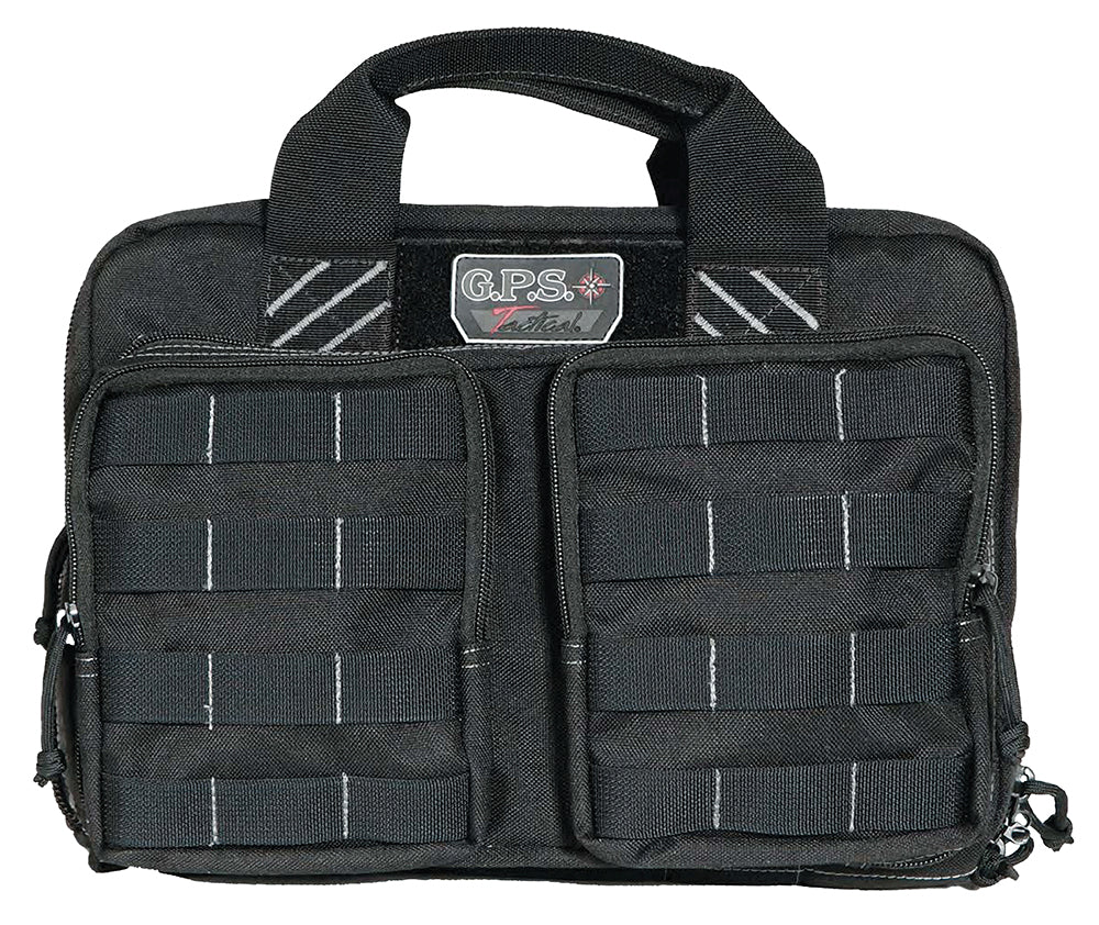 GPS Bags T1311PCB Tactical Quad +2 Black 1000D Polyester 6-Handgun Case with MOLLE Webbing