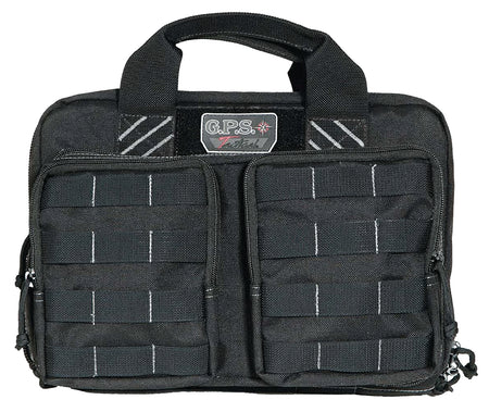 GPS Bags T1311PCB Tactical Quad +2 Black 1000D Polyester 6-Handgun Case with MOLLE Webbing