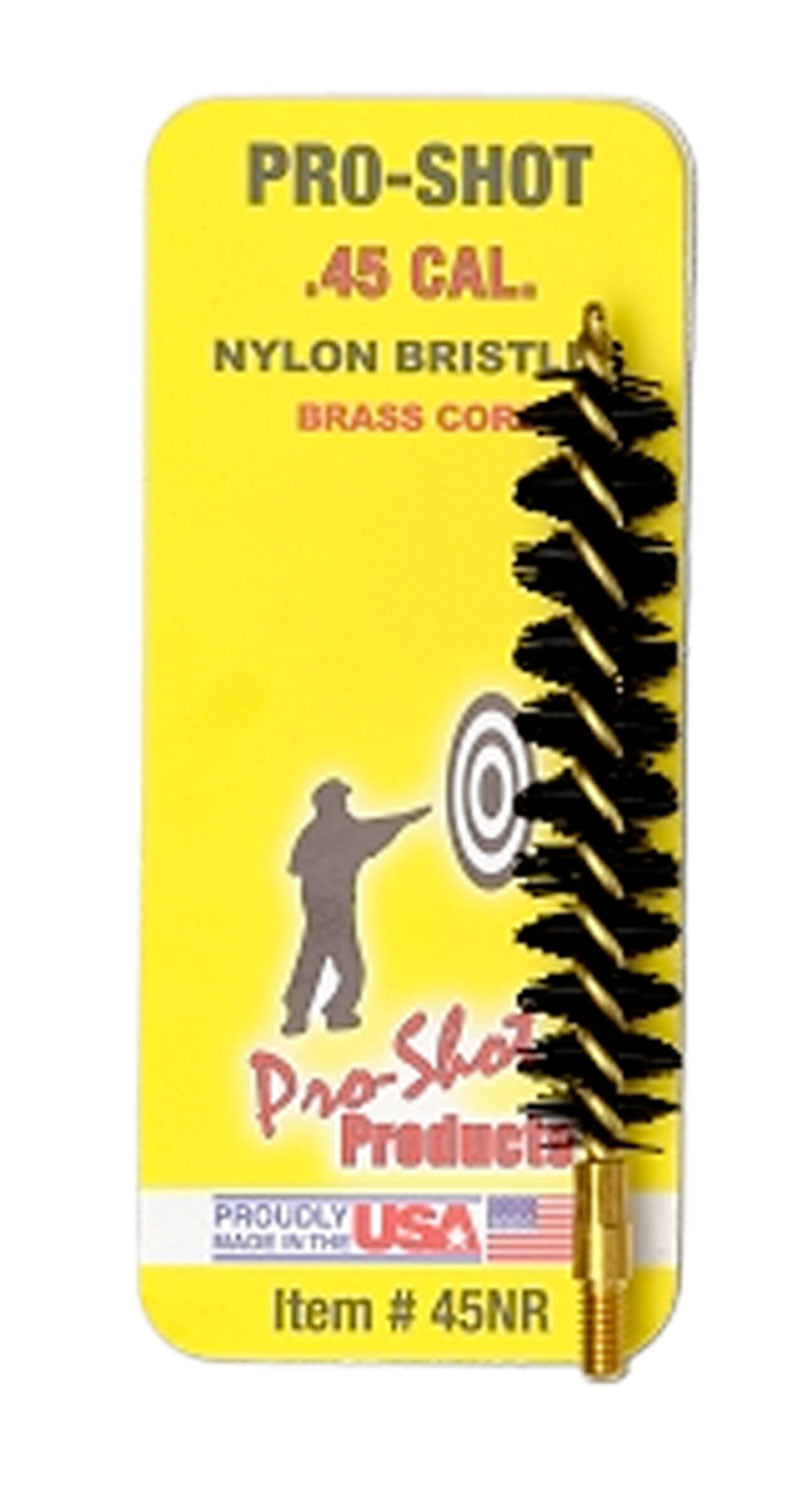 Pro-Shot 45NR Nylon Bore Brush .45 Cal Rifle Brass Core #8-32