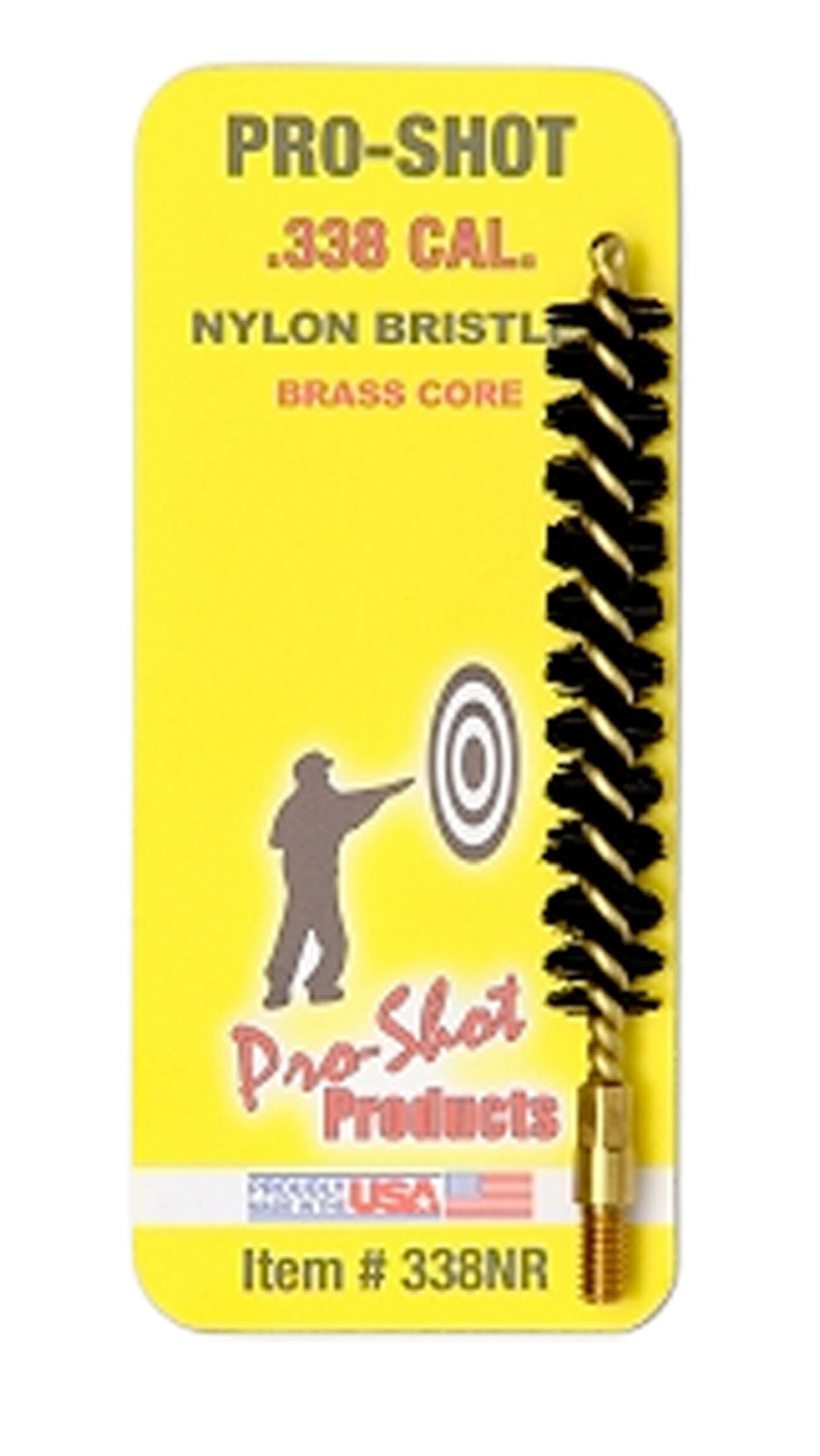 Pro-Shot 338NR Nylon Bore Brush .338 Cal Rifle Brass Core #8-32