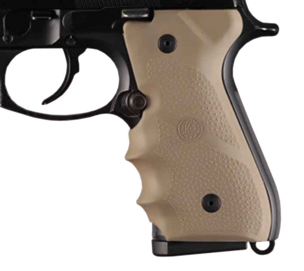 Hogue 92003 Finger Groove FDE Rubber Grip for Beretta 92 96