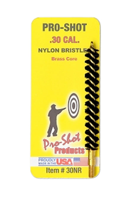 Pro-Shot 30NR Nylon Bore Brush .30/7.62mm Cal Rifle Brass Core #8-32