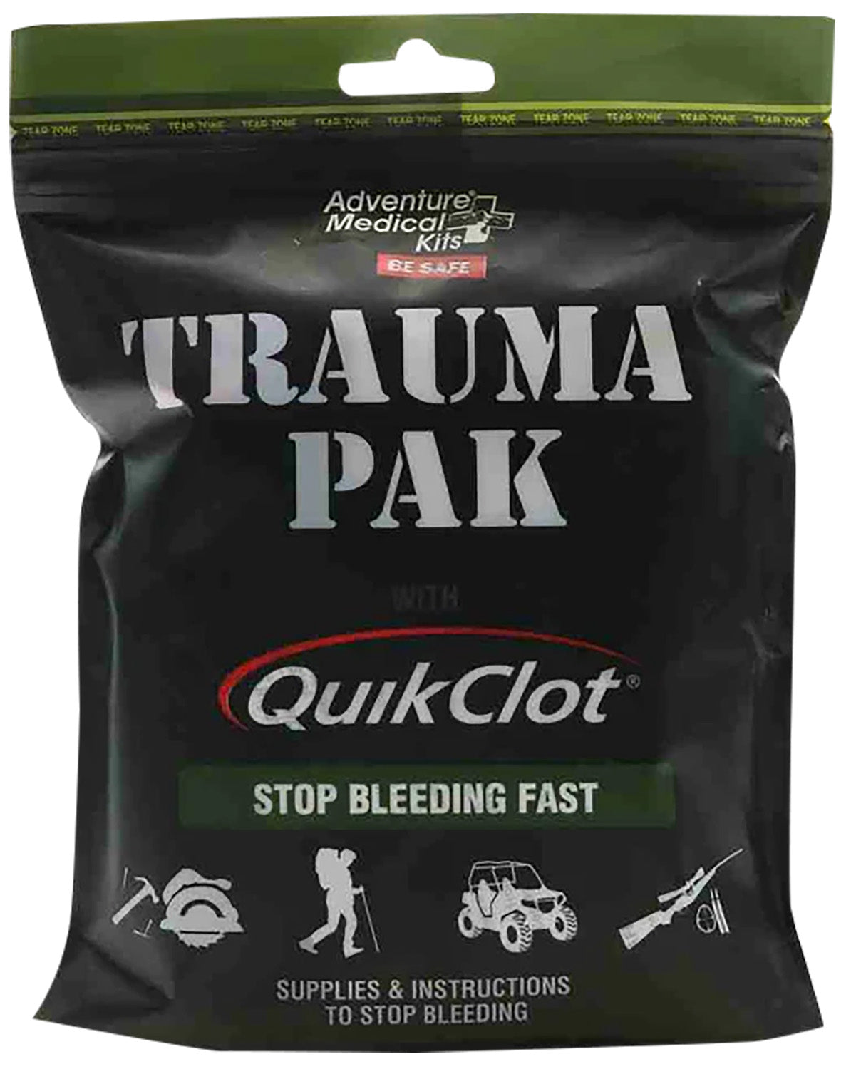 Adventure Medical Kits Trauma Pak w/QuikClot Hemostatic Gauze Waterproof Emergency Kit