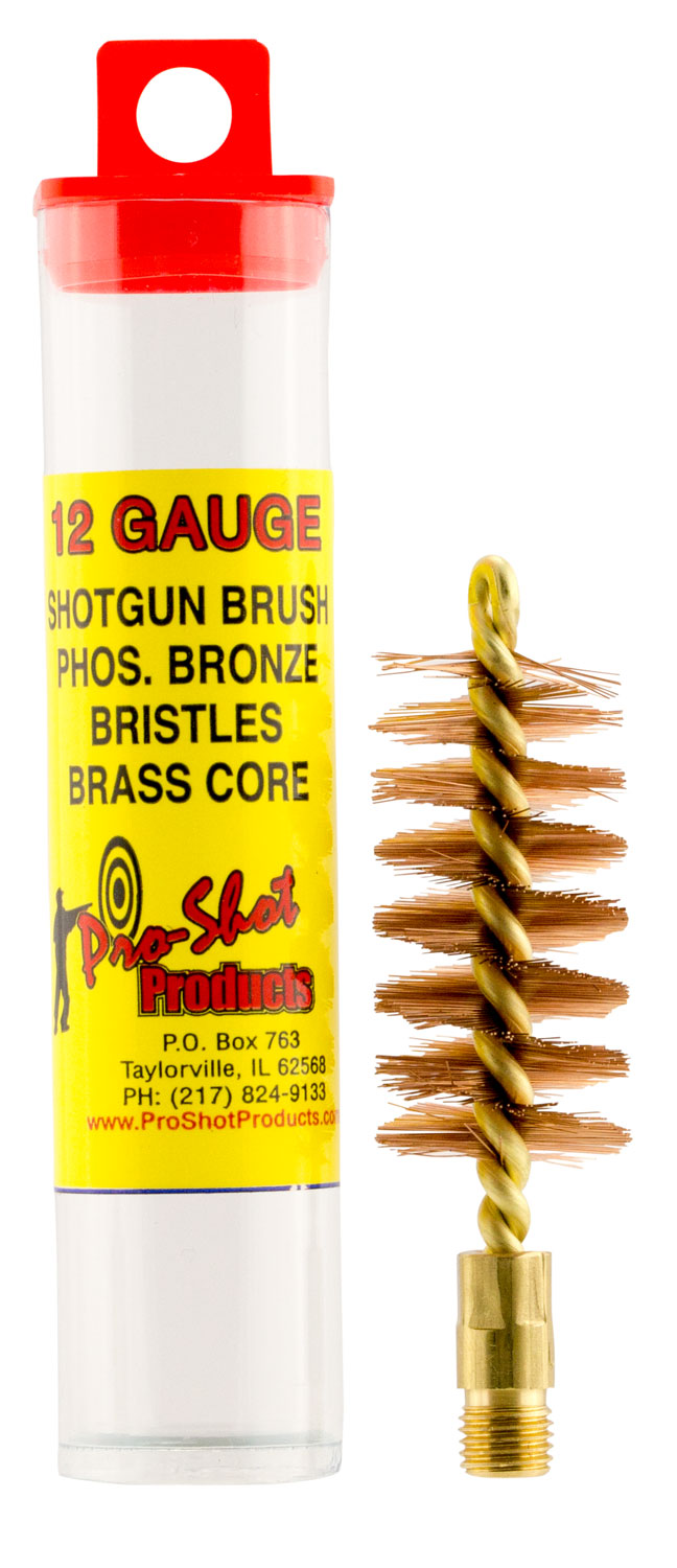 Pro-Shot Bronze Bore Brush 12 Gauge Shotgun Brass Core Looped Tip #5/16-27 Thread