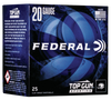 Federal Top Gun Sporting Shotgun Ammo 20 Gauge  20 ga   2 75 in  1250 FPS 7 8 oz  8 Shot 25 Rd 