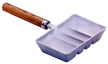 Lee Ingot Casting Mold 4 Cavity Wood Handle