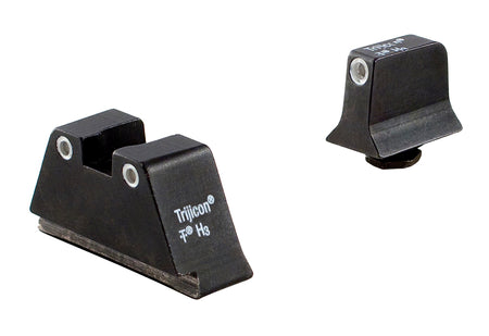 Trijicon 600649 Suppressor/Optic Height Tritium Sight Set White Outline for Glock 17/17L/19 Standard Frame