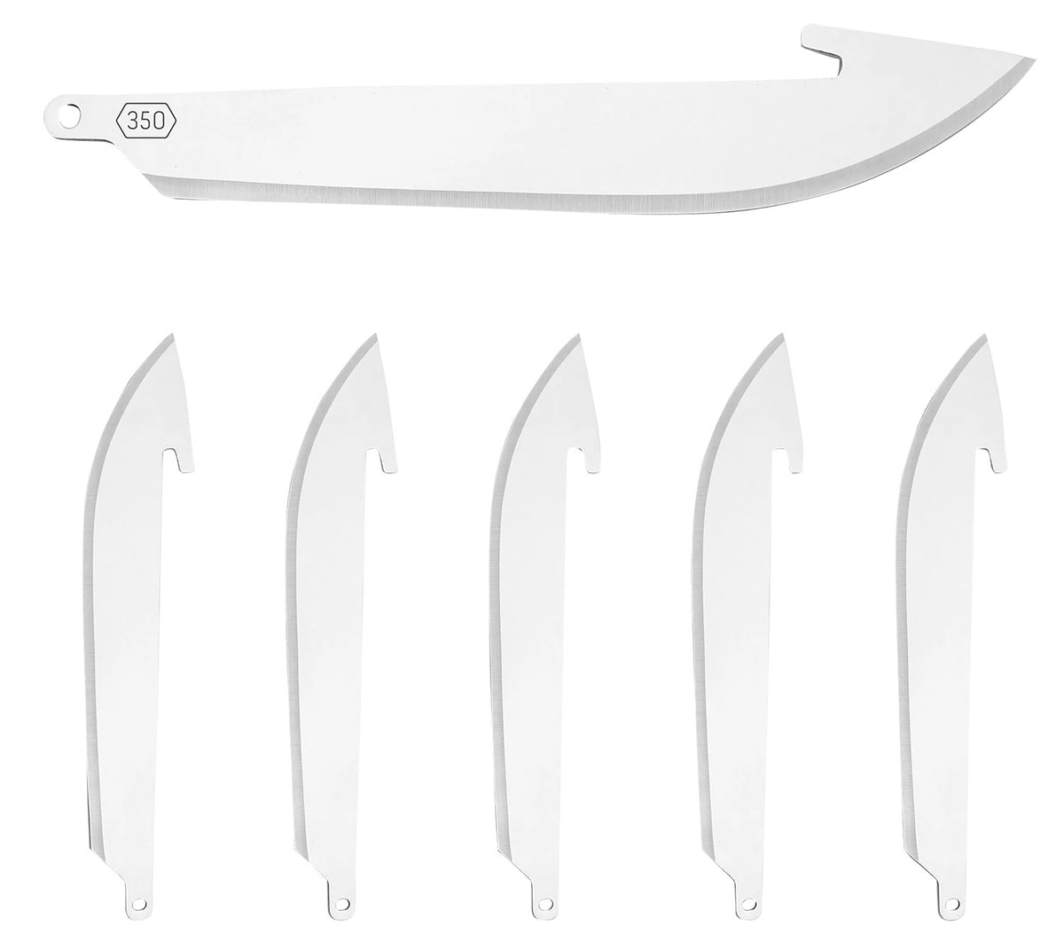 Outdoor Edge RR6 RazorSafe Series 3.50" Drop Point Replacement Razor Blades – 6 Blades