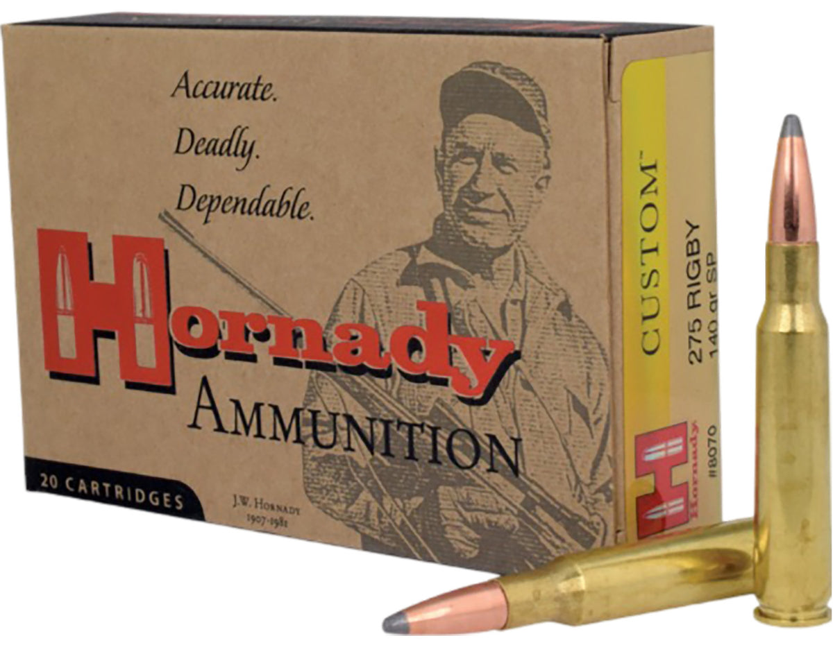 Hornady .275 Rigby Custom 140 grain InterLock Spire Point ammunition
