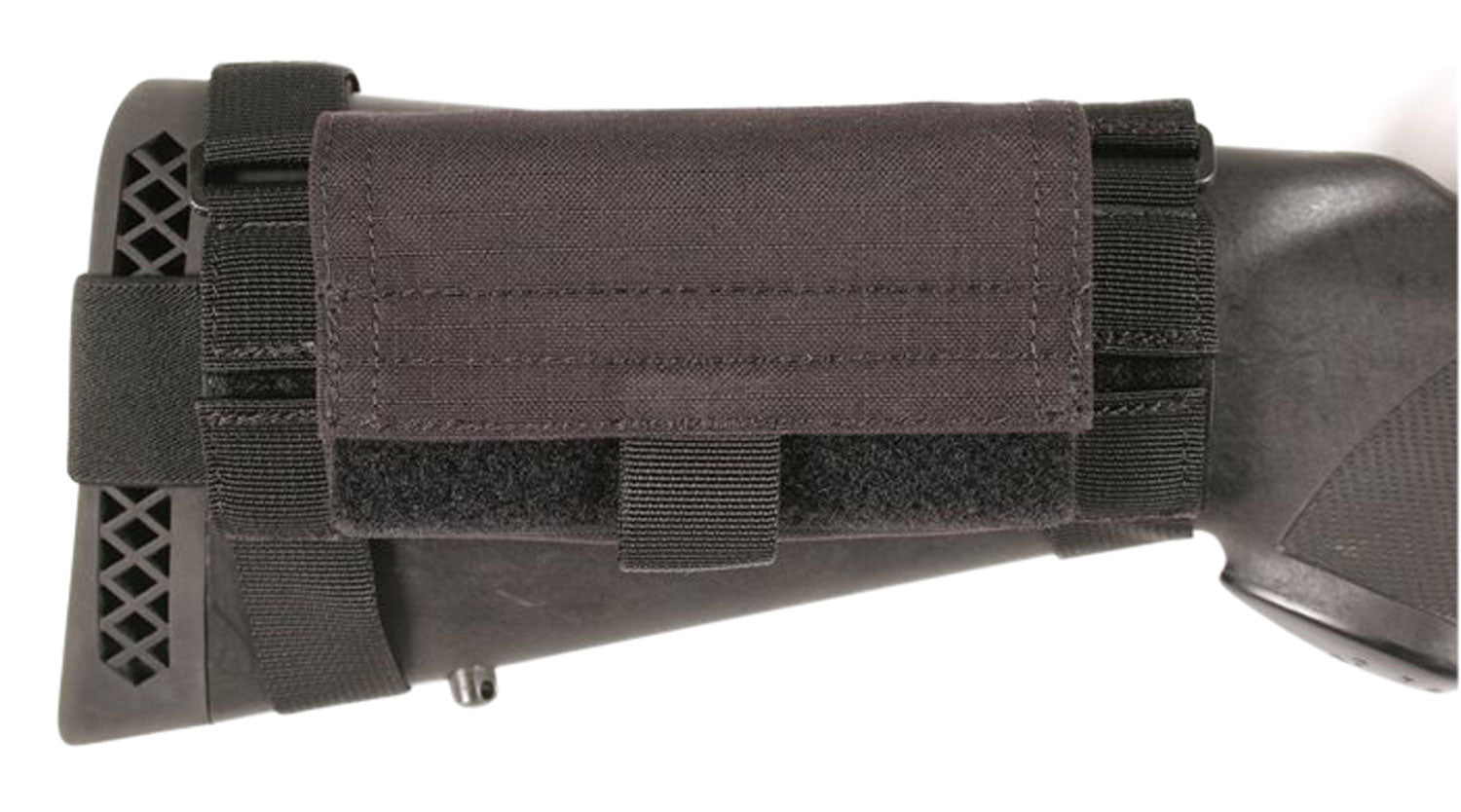 Blackhawk 52BS02BK 5-Round Shotgun Shell Pouch Black Nylon Buttstock Ambidextrous