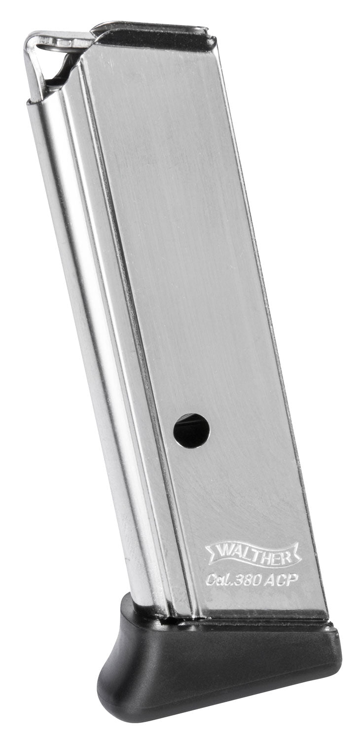 Walther Arms 2246012 PPK/S Nickel Steel .380 ACP 7rd Finger Rest Detachable Mag