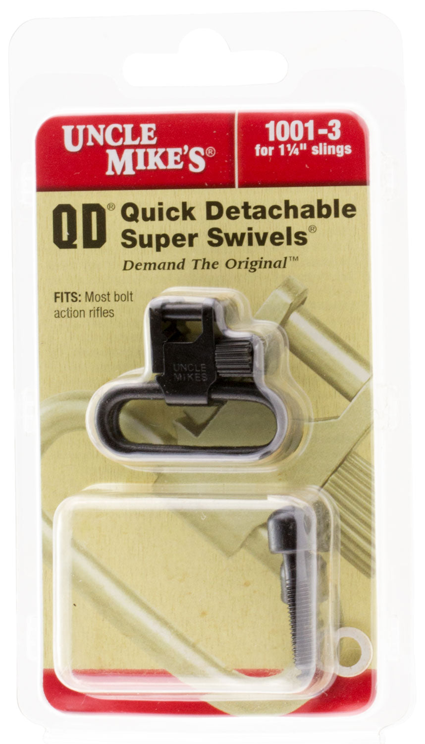 Uncle Mike's MO10013 1.25" QD Super Swivel Blued Steel Positive Locking Three-Lock Design