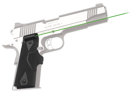 Crimson Trace Lasergrips 1911/1911A1 Full-Size Green Laser, Rear Activation, Black Polymer