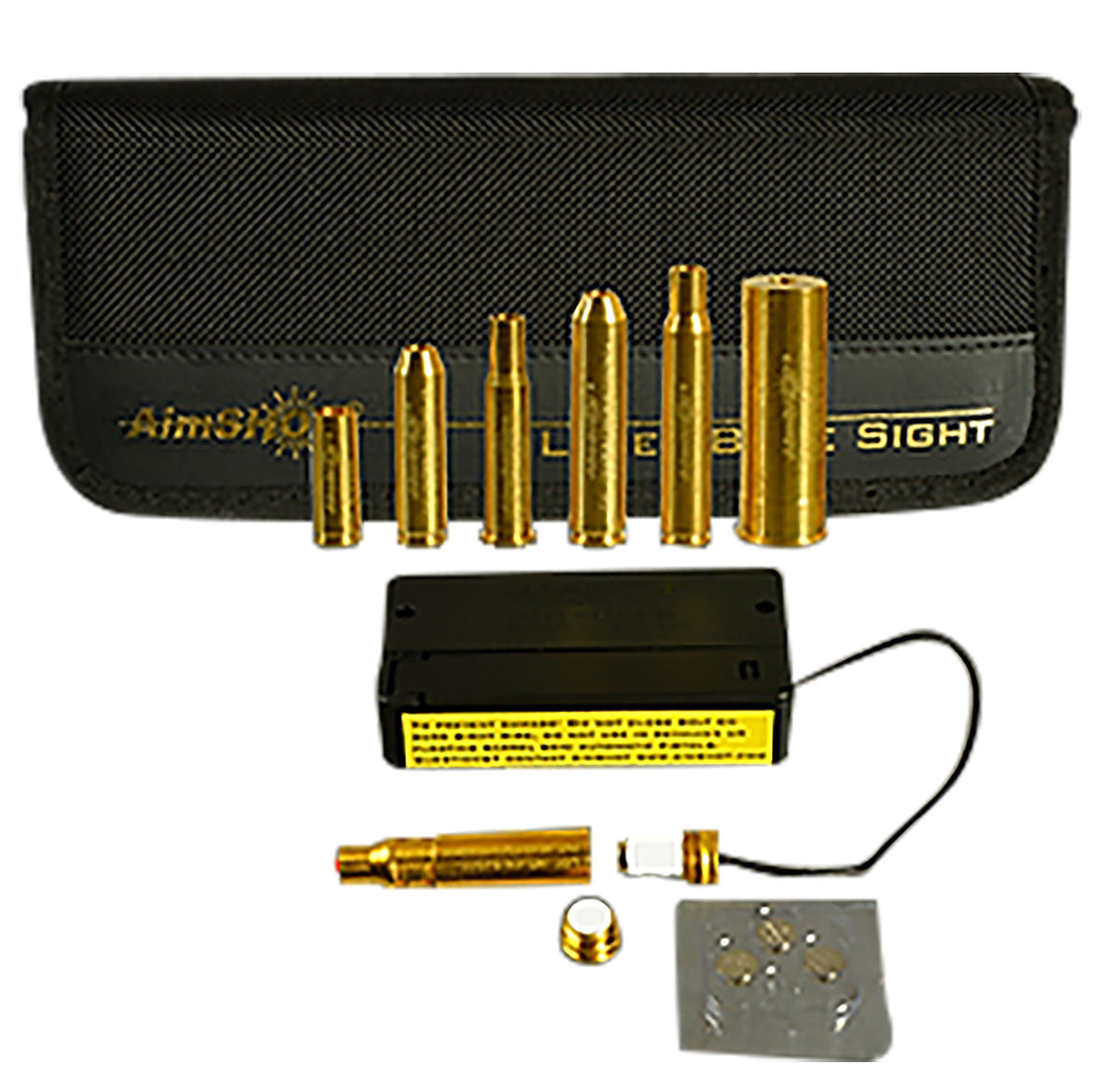 AimShot KTRIFLE Universal Rifle Boresighter Kit Brass 223 Laser and Six Caliber Arbors