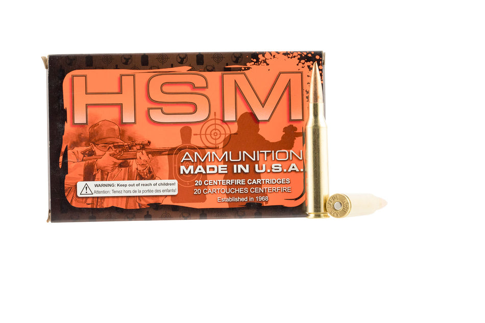 HSM .338 Lapua Magnum Match 250 grain Sierra MatchKing Boat Tail Hollow Point ammunition