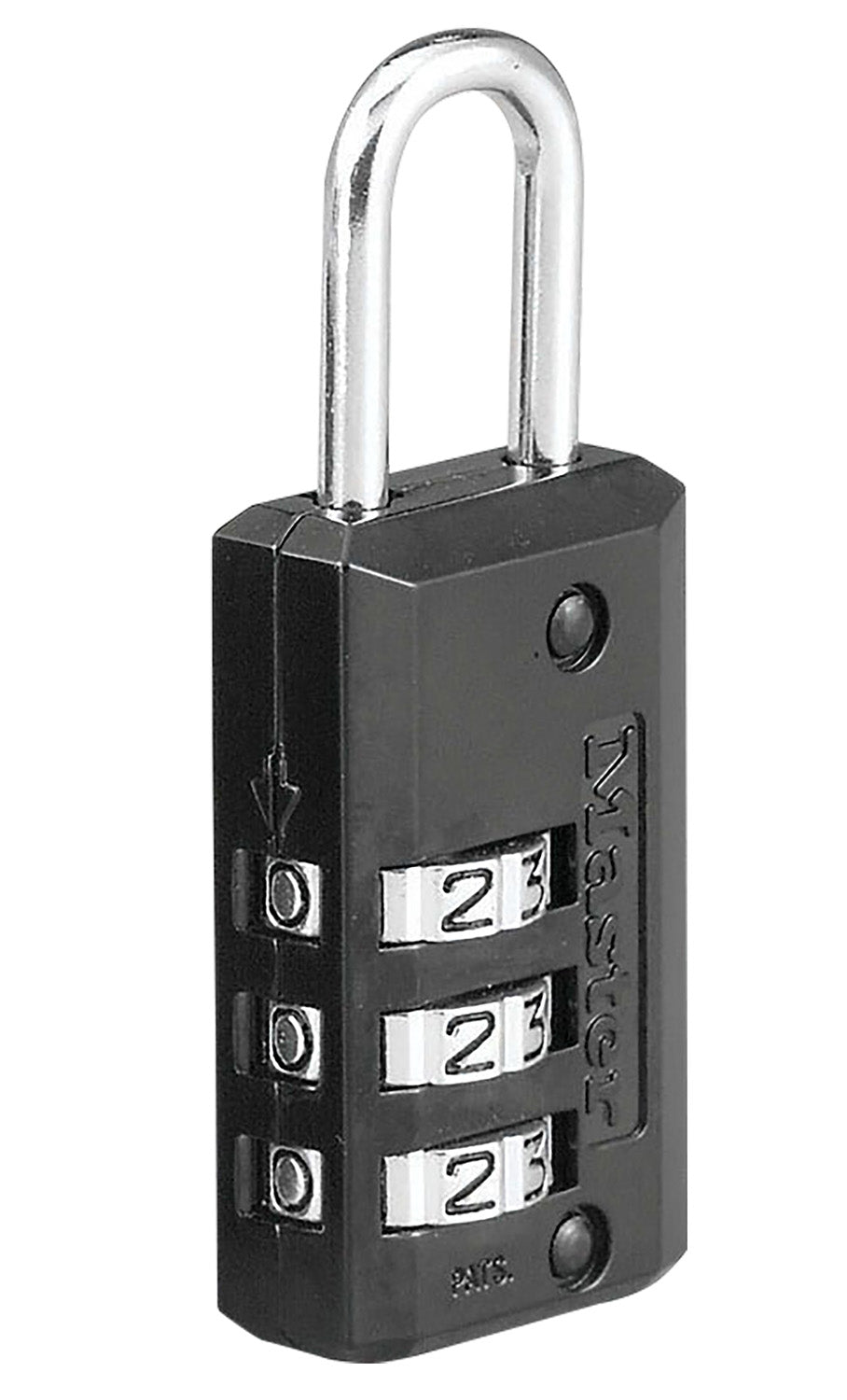 Master Lock 646D Black Steel Resettable 3-Dial Combination Padlock
