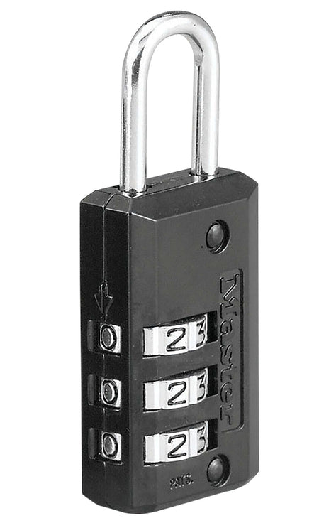 Master Lock 646D Black Steel Resettable 3-Dial Combination Padlock