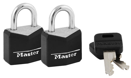 Master Lock 121T 2-Pack Keyed Alike Vinyl Covered Steel Padlock
