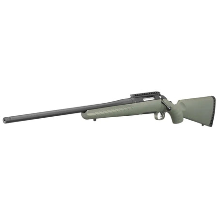 dRUGER AMERICAN PREDATOR LH 7MM-08 REM 22" MT BLK THRDED BBL, MOSS GRN STOCK, 4RD DETACH MAG