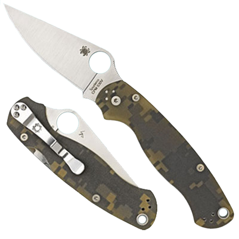 Spyderco Para Military 2 Folding Knife 3.45" Drop Point CPM S45VN Blade, Camo G10 Handle, Compression Lock