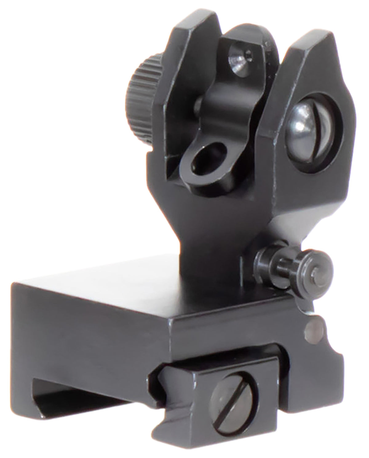 Aim Sports MT201 AR-15/M4 Flip-Up Rear Sight Low Profile Black Anodized A2 Aperture