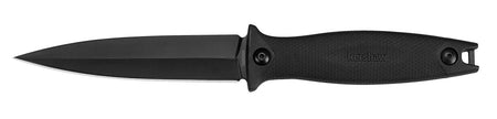 Kershaw 4007 Secret Agent Fixed Boot Knife 4.40" Plain Spear Point Black Oxide 8Cr13MoV SS Blade Nylon Handle & Molded Sheath