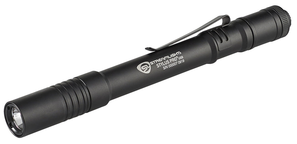 Streamlight 66133 Stylus Pro USB Rechargeable Penlight Black 90/350 Lumen White LED