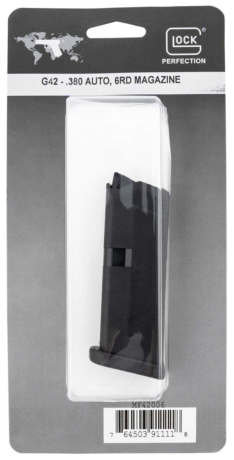Glock MF42006 .380 ACP 6-Round G42 Black Polymer Mag