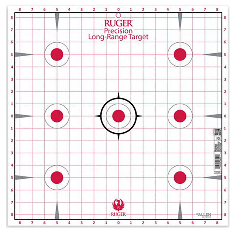 Ruger Paper Target 7 Spot Precision Sight-In 17x17 Inch 20pk