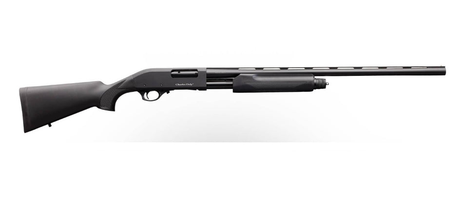 Charles Daly 930223 301 Full Size 20 Gauge Pump 3" 4+1 26" Blued Vent Rib Barrel, Black Anodized Aluminum Grooved Receiver, Fixed Black Synthetic Stock, Right Hand