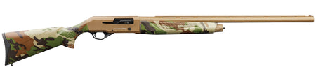 Charles Daly 930328 601 12 Gauge 4+1 3" 28" Vent Rib Barrel, Flat Dark Earth Finish Aluminum Receiver, Woodland Camo Synthetic Stock, Includes 3 Choke Tubes