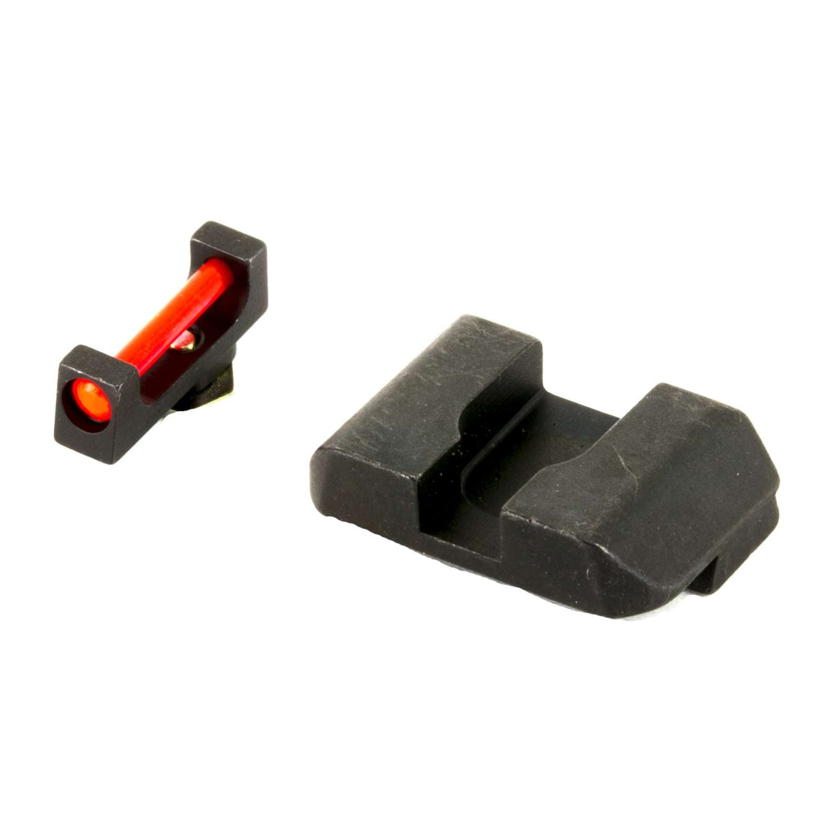 AmeriGlo Fiber Optic Front Sight with Black Rear for Most Small/Medium Glock Pistols