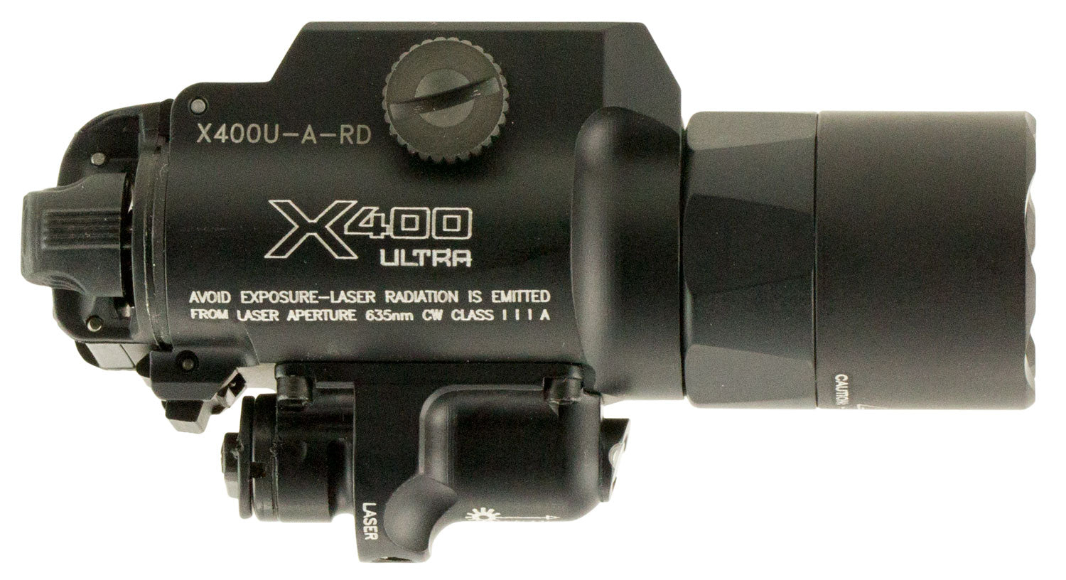 SureFire X400U-A-RD Black 1000 Lumen TIR Lens Light with 5mW Red Laser