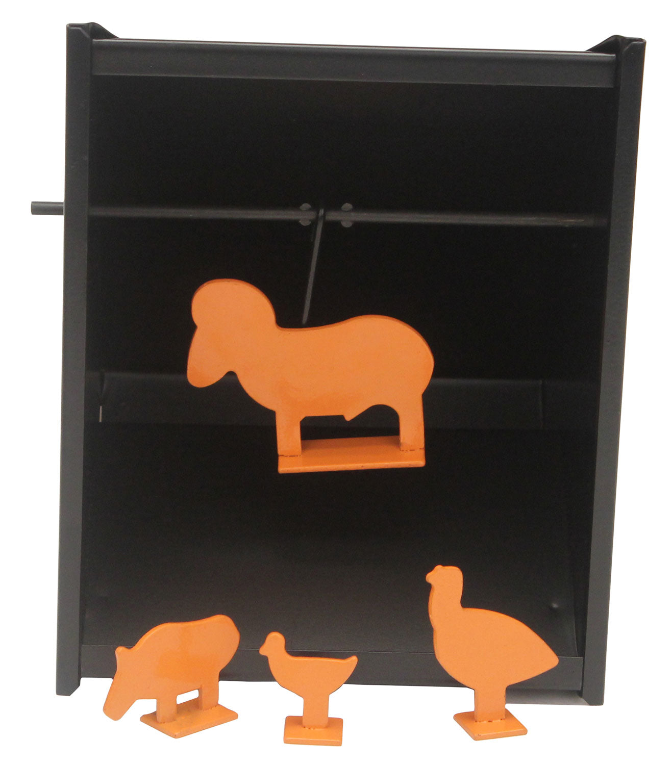 Beeman 2085 Airgun Pellet Trap Orange Steel with Metal Silhouette and Paper Target Compatibility