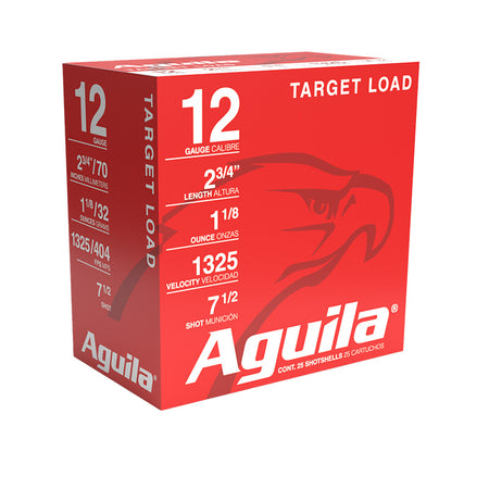 Aguila 12 Gauge Shotgun Ammo Competition Sporting Clays High Velocity 2.75 in 1-1/8 oz #7.5