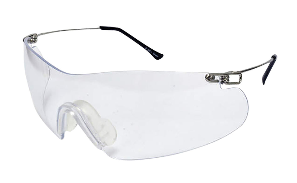 Radians CP5710CS Clay Pro Adult Eye Protection Clear Lens Wraparound Silver Frame