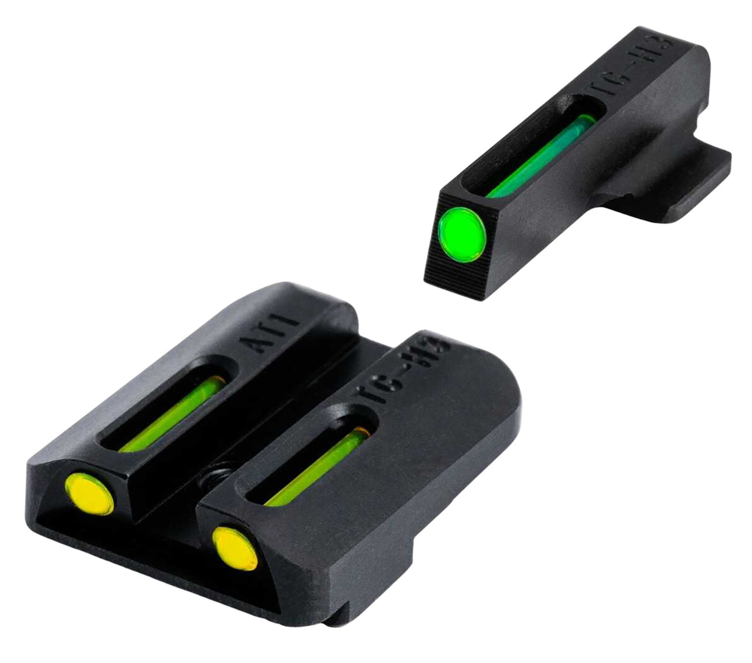 TruGlo TG131GT1B TFO Day/Night Tritium Fiber Optic Sights Glock 42/43/43X/48 Yellow Rear