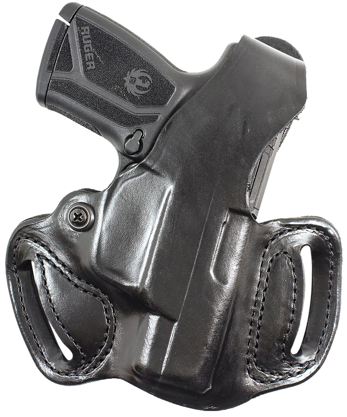 DeSantis Gunhide 085BAZ9Z0 Mini Slide Outside Waistband Black Leather Holster Kel-Tec PMR30 Right Hand