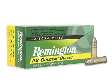 Remington .22 Long Rifle 22 Golden Bullet 40 grain Lead Round Nose ammunition