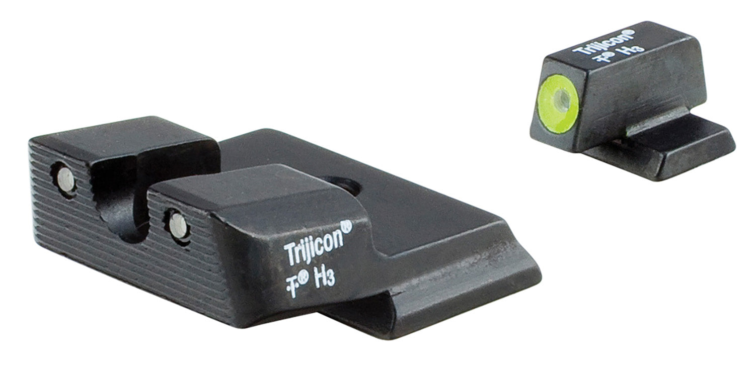 Trijicon 600721 HD Tritium Night Sight Set Yellow Outline for S&W M&P Shield M2.0 and Shield Plus