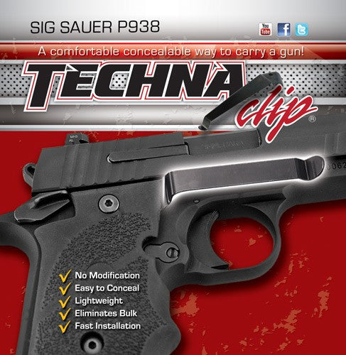 Techna Clip Sig Sauer P938 Flat Grip Right-Hand IWB Retention Clip
