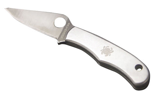 Spyderco C133P Bug Folding Pocket Knife 1.27" Drop Point Plain 3Cr13MoV Stainless Blade Engraved Handle