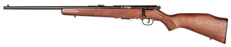 Savage Arms 95700 93 G Full Size 22 WMR 5+1 21" Matte Black Sporter Barrel, Matte Black Drilled & Tapped Carbon Steel Receiver, Satin Hardwood Fixed Stock, Left Hand