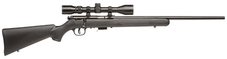 Savage Arms 96209 93R17 FXP w/Optic Full Size 17 HMR 5+1 21" Matte Black Button Rifled Barrel, Matte Black Drilled & Tapped Carbon Steel Receiver, Matte Black Fixed Synthetic Stock, 3-9x40mm Duplex Sc