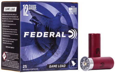 Federal 12 Gauge Shotgun Ammo Game-Shok Game Load Upland 2.75 in 1 oz #7.5